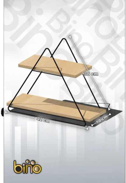 Bino Üçgen Masa Servis Rafı Dekoratif Mutfak Banyo Düzenleyici Siyah