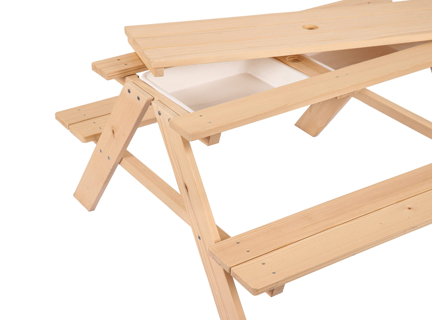 Dış Mekan Plastik Hazneli Çocuk Piknik Masası ve Oturağı