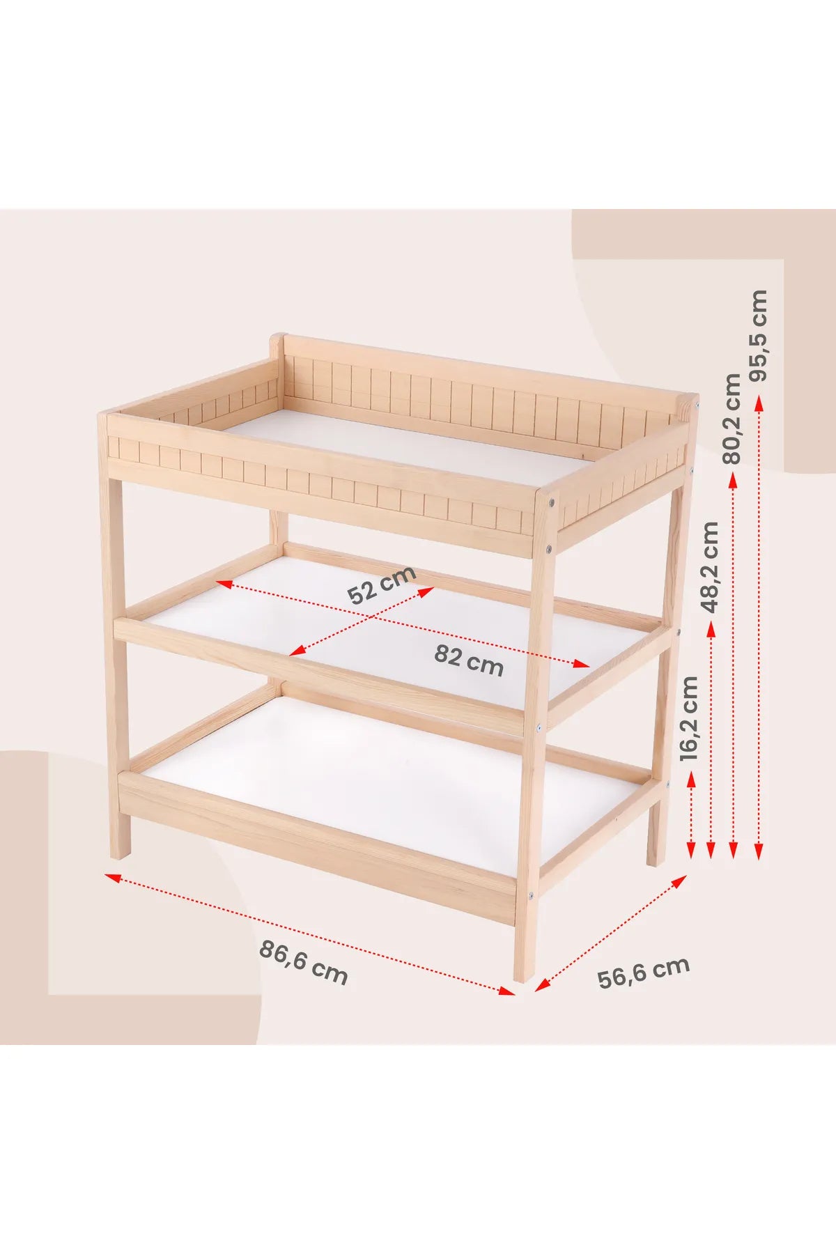 Çok Amaçlı Ahşap Masa 50x80 cm