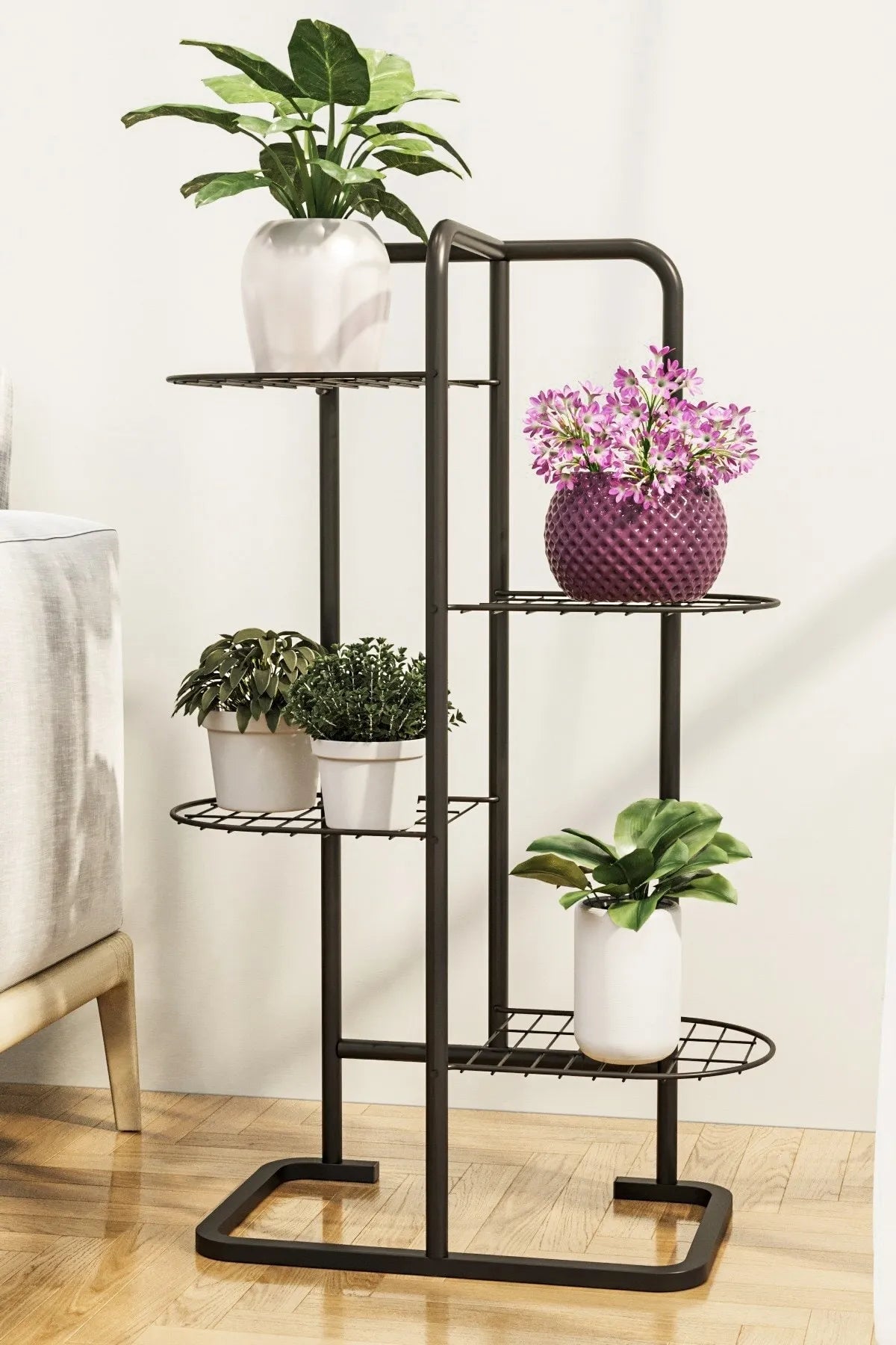 Bino Metal Saksı Standı, 4 Katlı