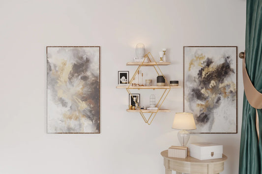 BİNO PRİZMA MASİF BÜYÜK BOY MUTFAK BANYO RAFI, GOLD