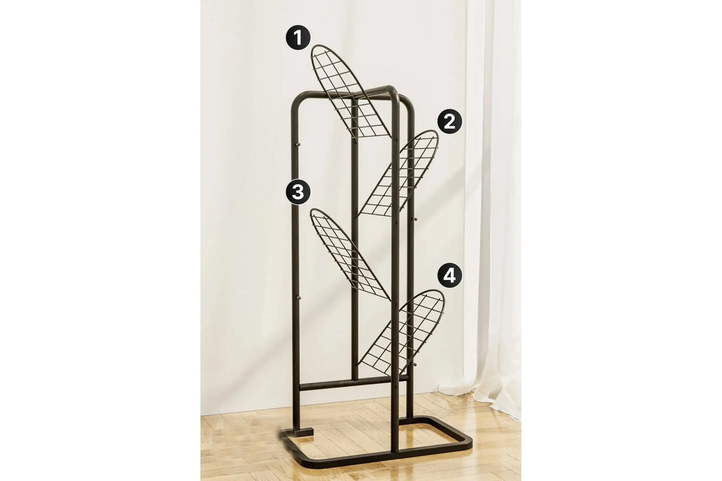 Bino Metal Saksı Standı, 4 Katlı