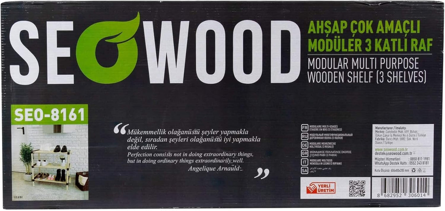 Modüler 3 Katlı Raf (Dar)