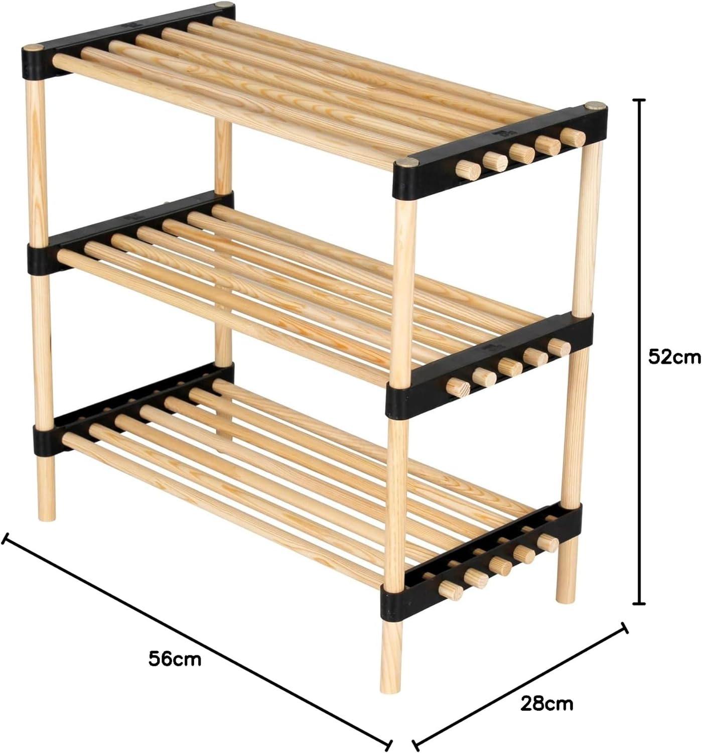 Modüler 3 Katlı Raf (Dar)