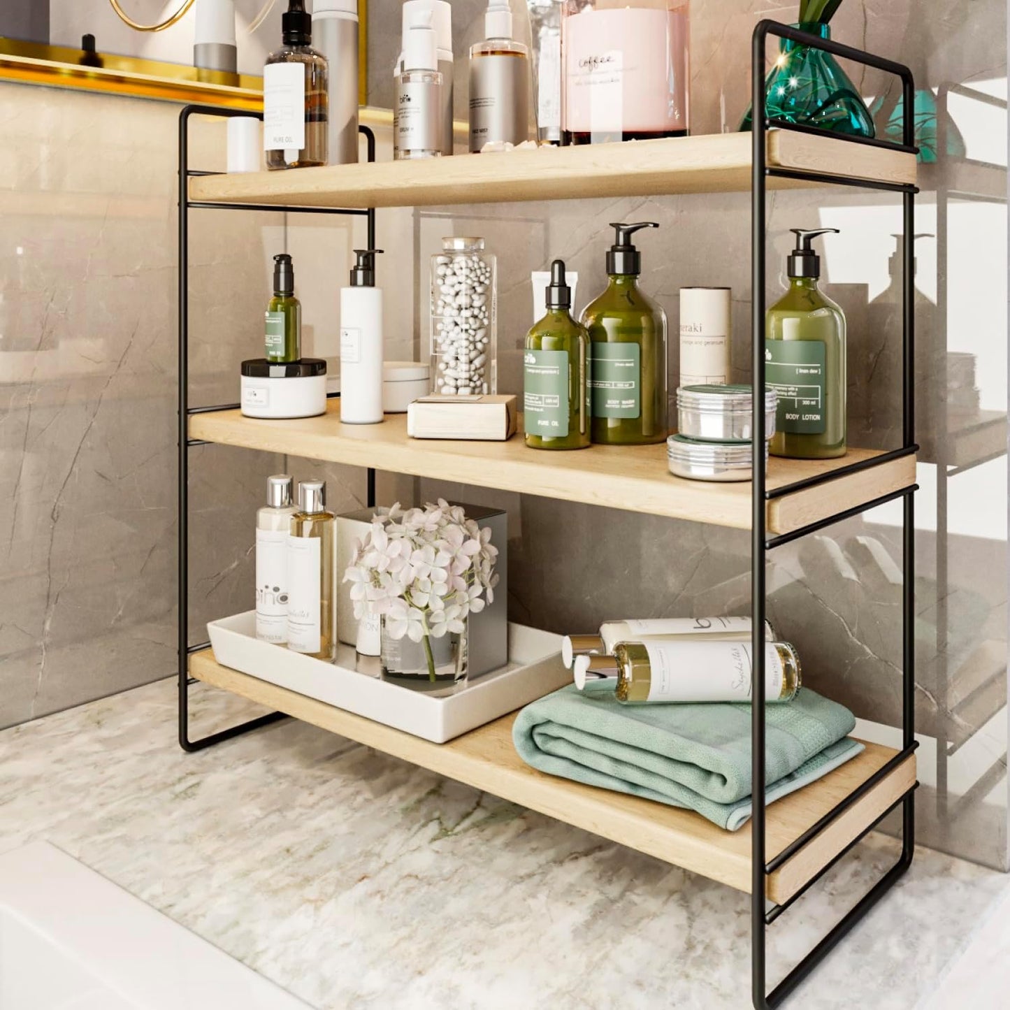 Bino Masa Üstü Düzenleyici Organizer Mutfak-Banyo Rafı Kitaplık