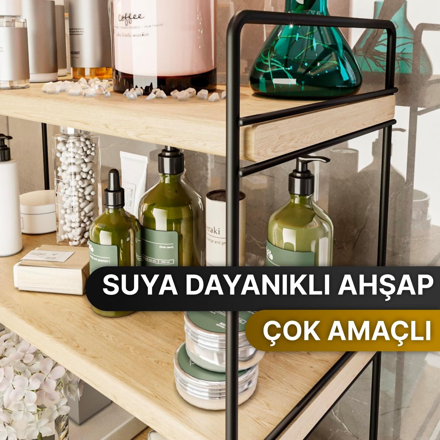 Bino Masa Üstü Düzenleyici Organizer Mutfak-Banyo Rafı Kitaplık