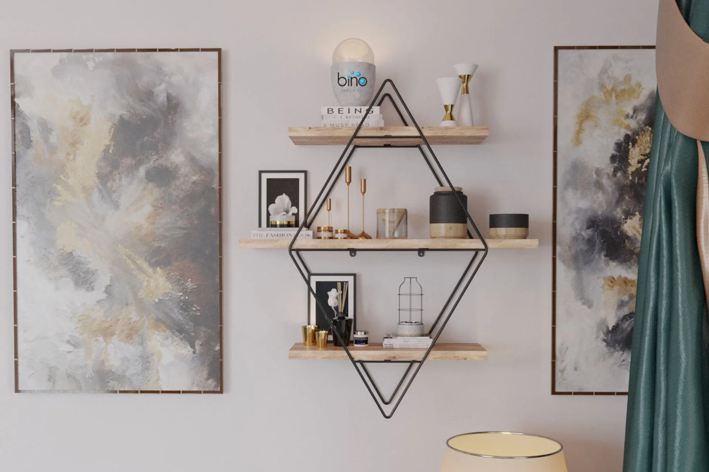 BİNO BÜYÜK BOY PRİZMA MUTFAK BANYO RAFI, SİYAH