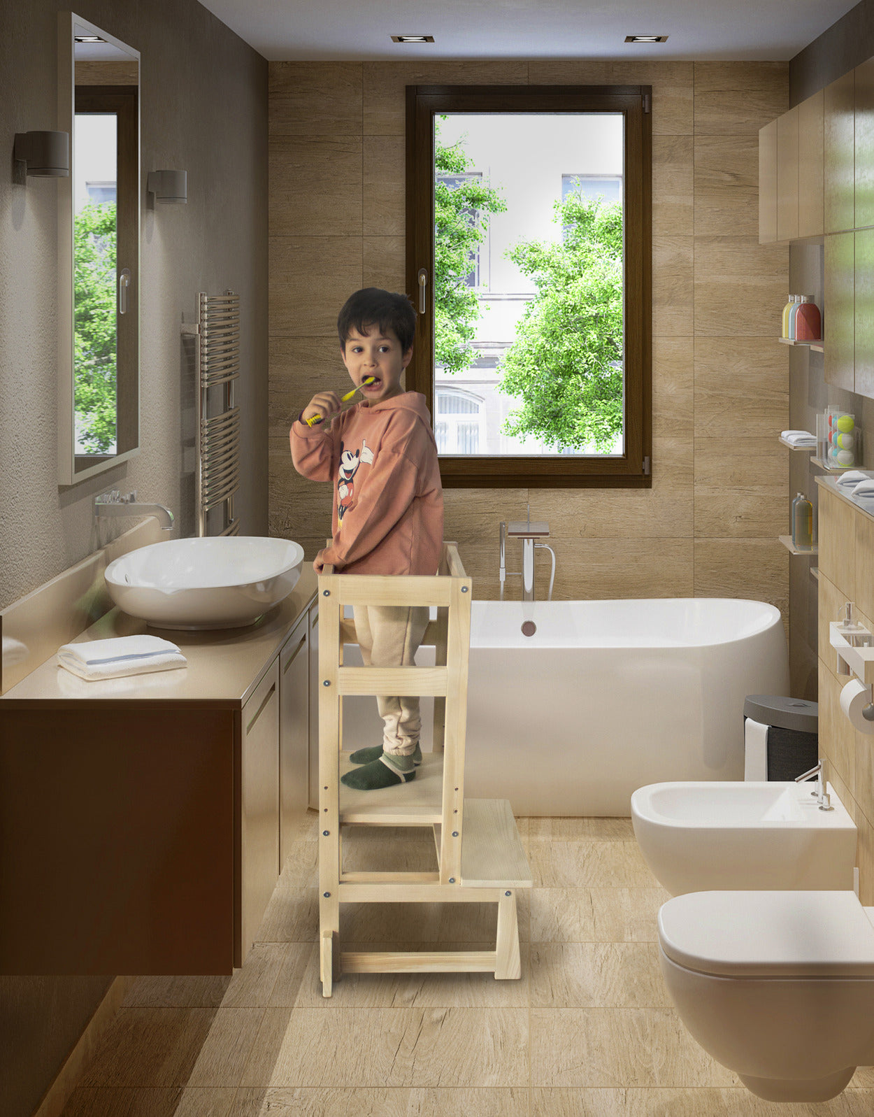 Montessori Ahşap Öğrenme Kulesi