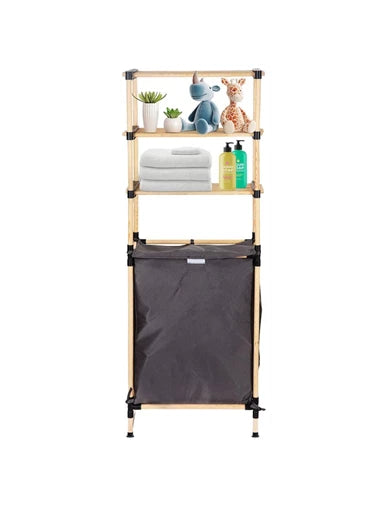 Ahşap Sepetli Çok Amaçlı Modüler Raf